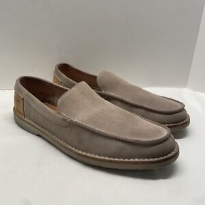 Clarks Men's Loafers Shoes Size 13 Tan Suede Business Casual